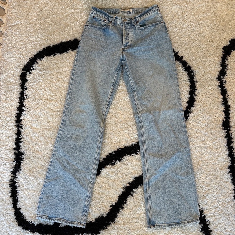 Abercrombie & Fitch Light Blue Straight Leg Jeans
